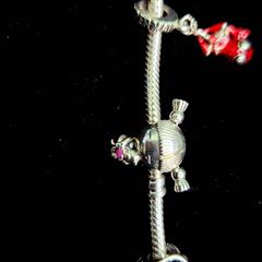 Pandora Synthetic Cubic Zirconia Silver-Stone Bracelet 925 Silver 49.74g